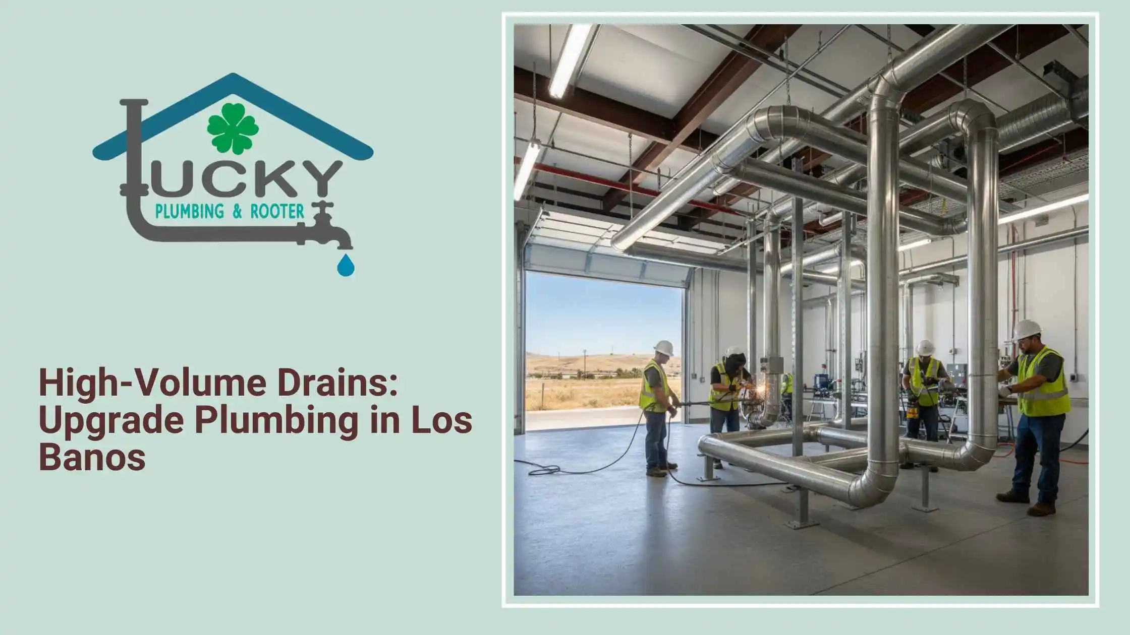 High Volume Drains Upgrade Plumbing in Los Banos