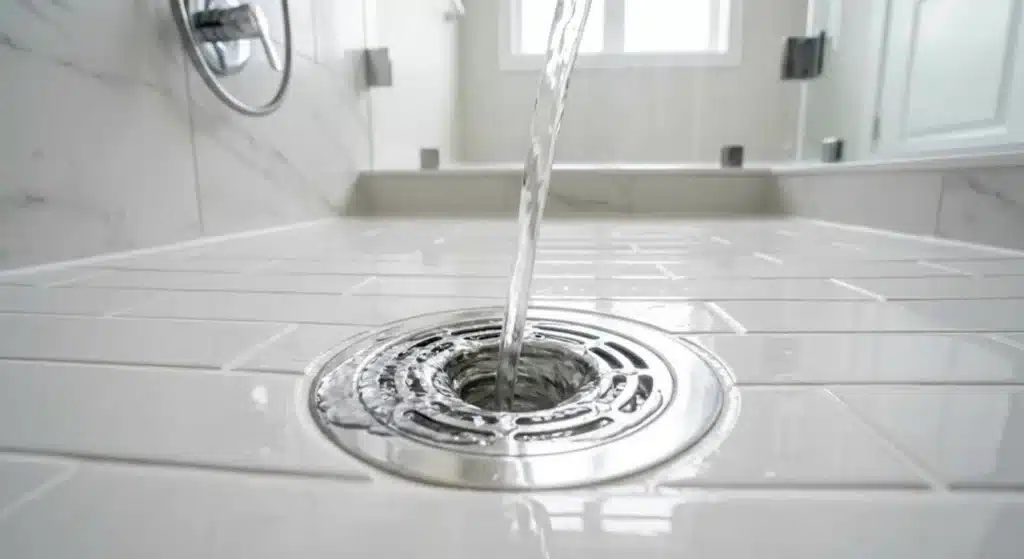 clean, smoothly flowing drain after service