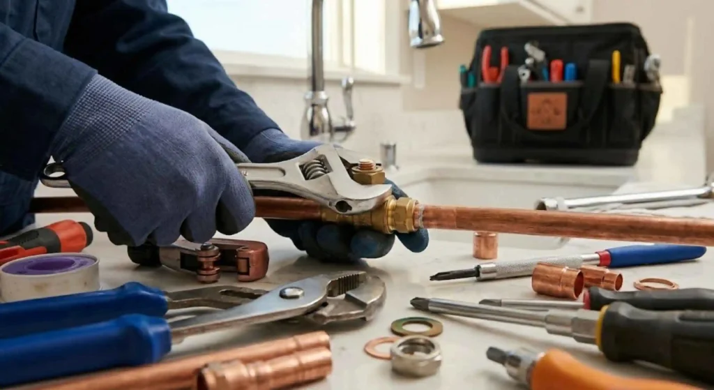 plumbing tools and repair work