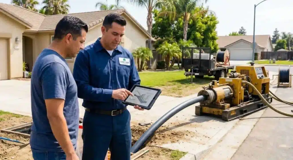 Lucky Plumbing & Rooter trenchless sewer consultation