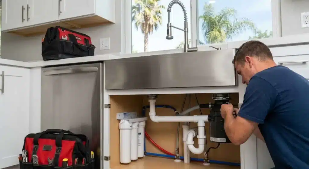Modern kitchen plumbing upgrade in Merced