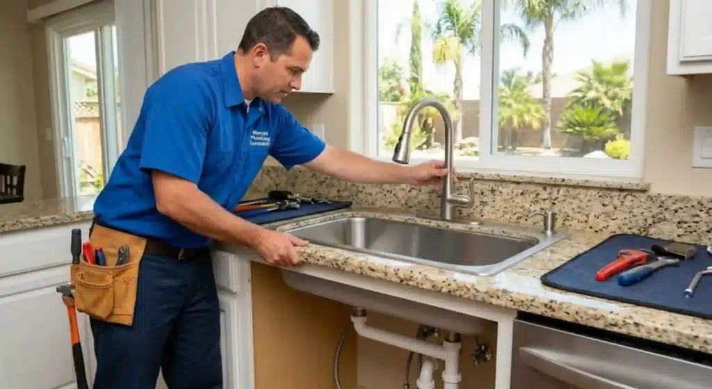 Professional kitchen sink installation in Merced