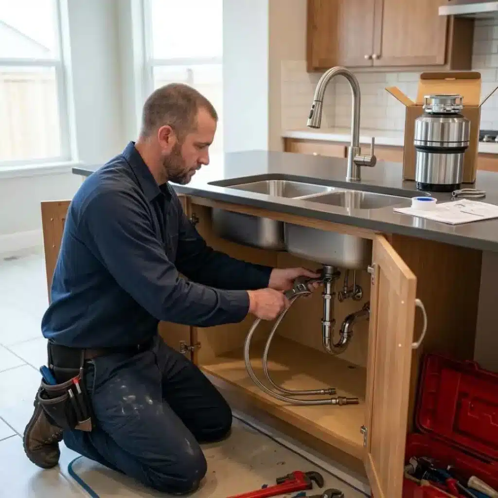 Professional sink installation by a licensed plumber